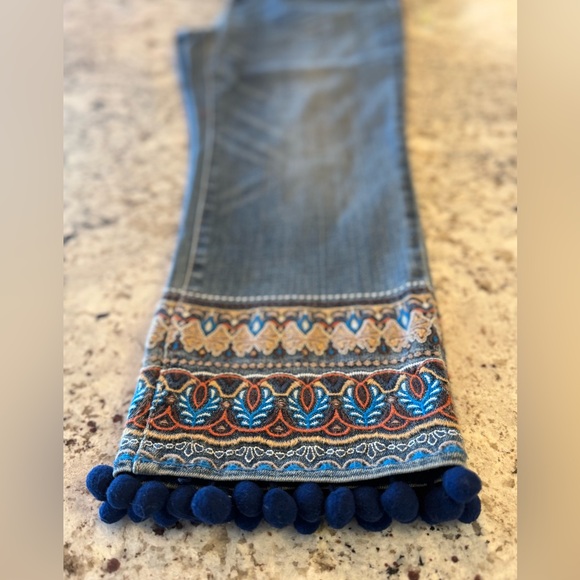 Chico's Blue Denim Set with Multicolor Embroidery - Picture 15 of 15